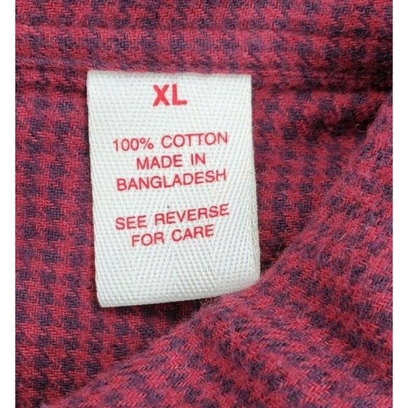 BCC Khakis Maroon Full Button Up Soft Shirt With Extra Buttons - Picture 8 of 12